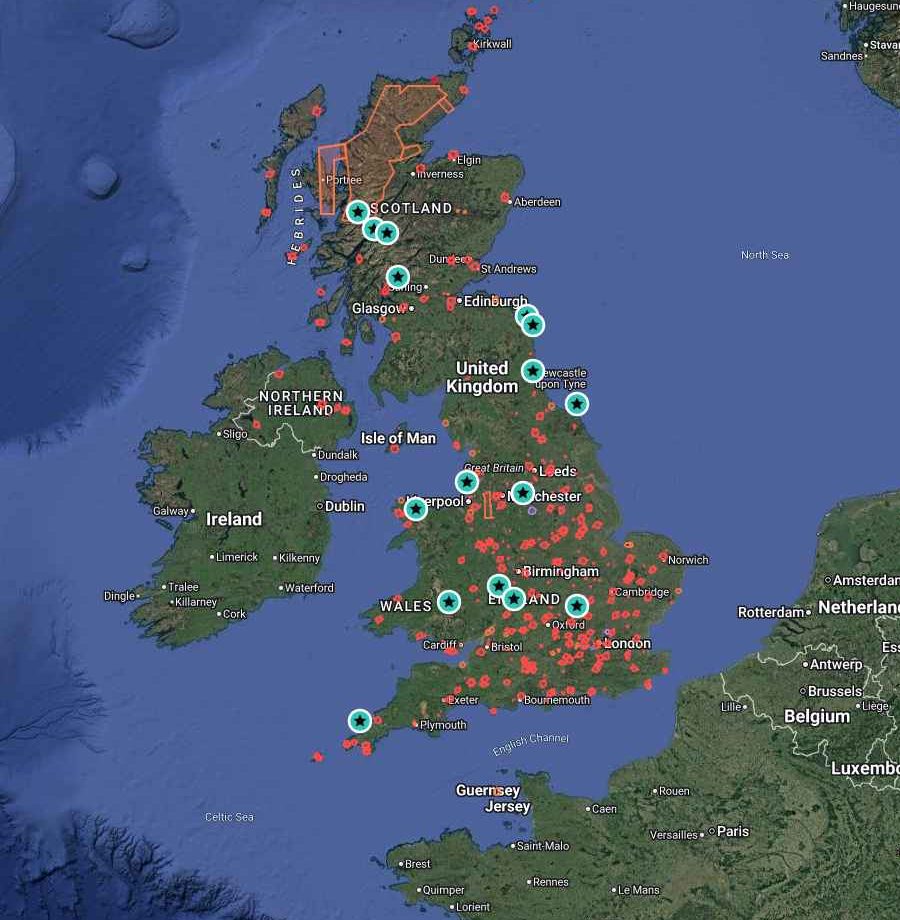 Live UK drone airspace map with 1,079 official NATS zones